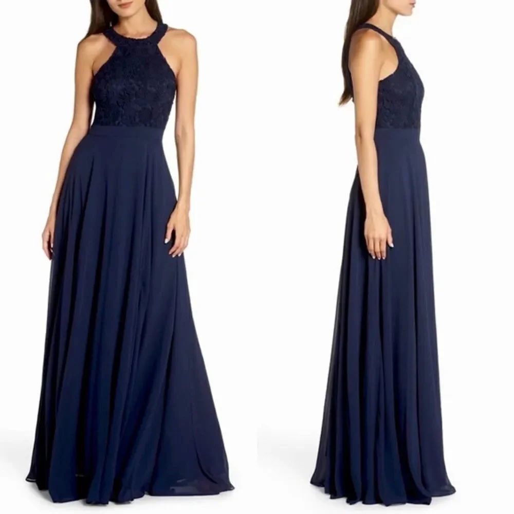 ✨ Picture Perfect Navy Blue Lace Maxi Dress✨